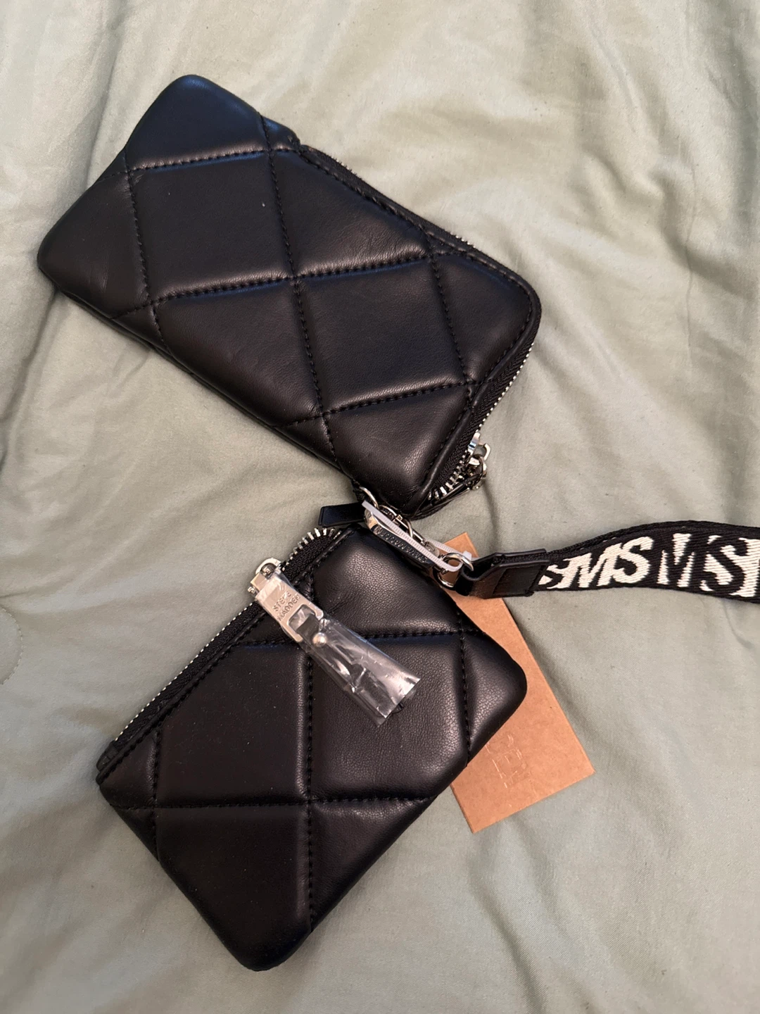 Steve Madden Quilted Black Coin Purses (2-piece set) - photo 2