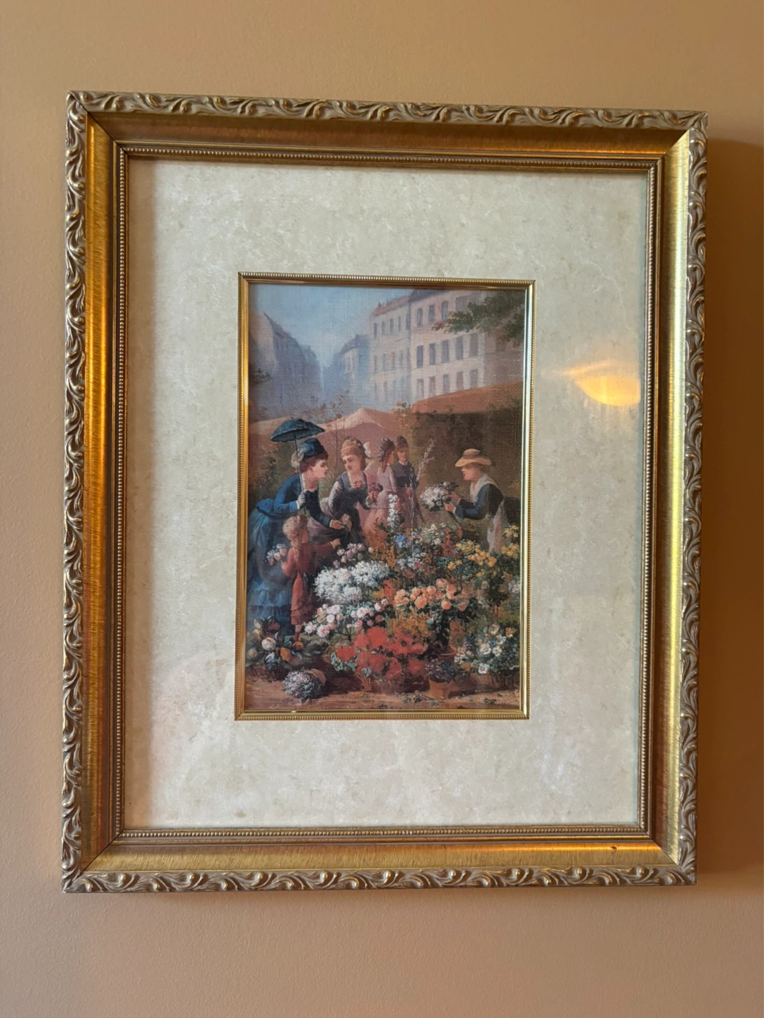Framed Artwork - Floral Market Scene - photo 2