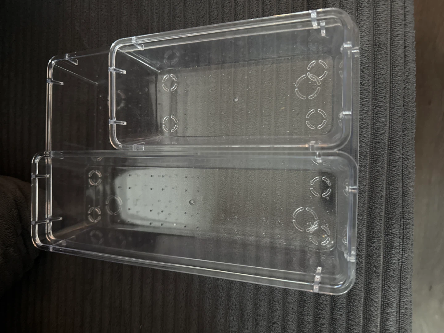 Set of 3 Clear Plastic Storage Bins - photo 2