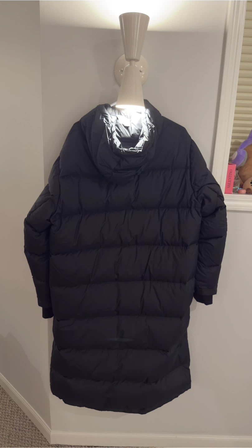 Black Long Puffer Coat - photo 2