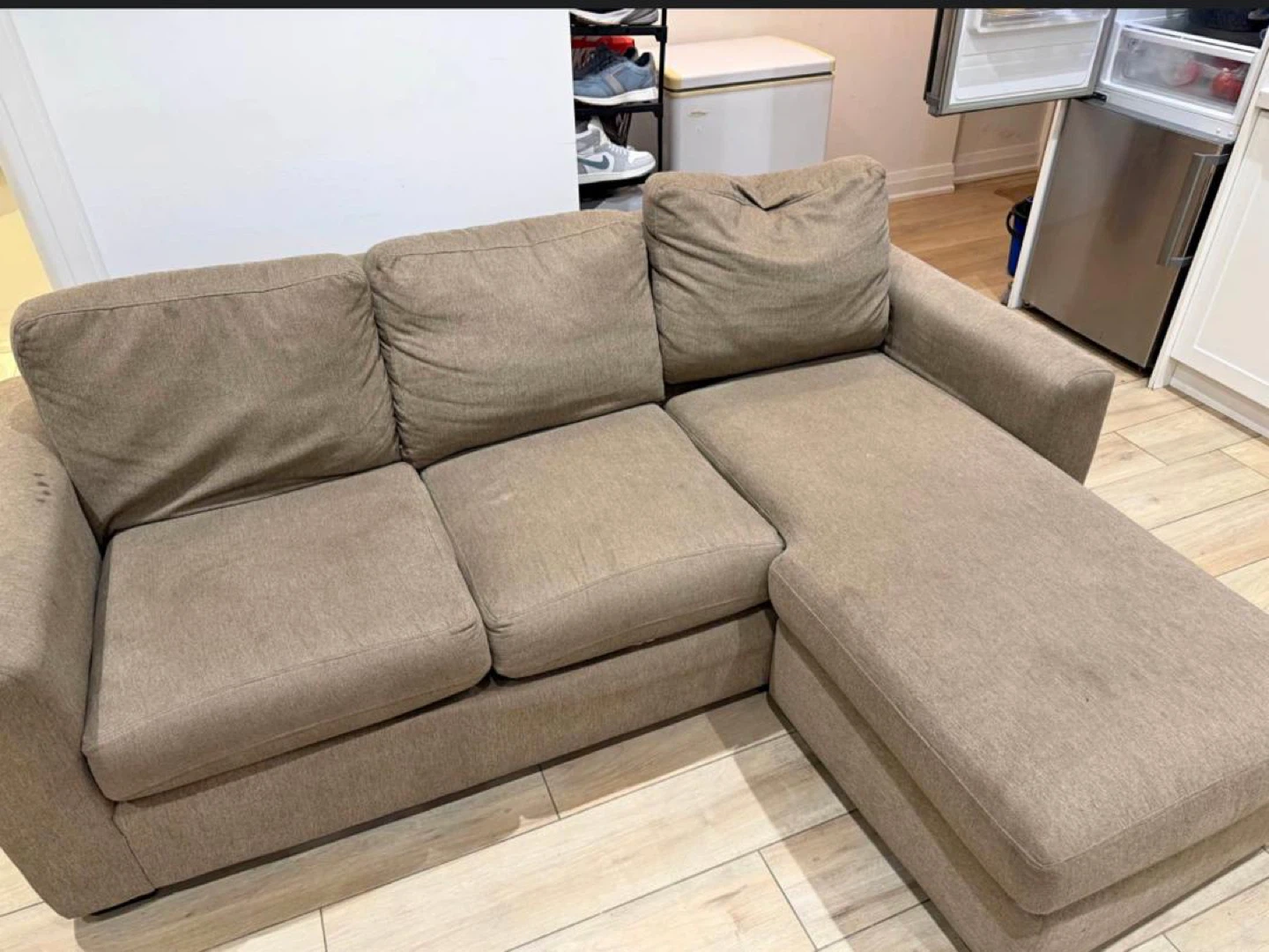 Brown sectional sofa