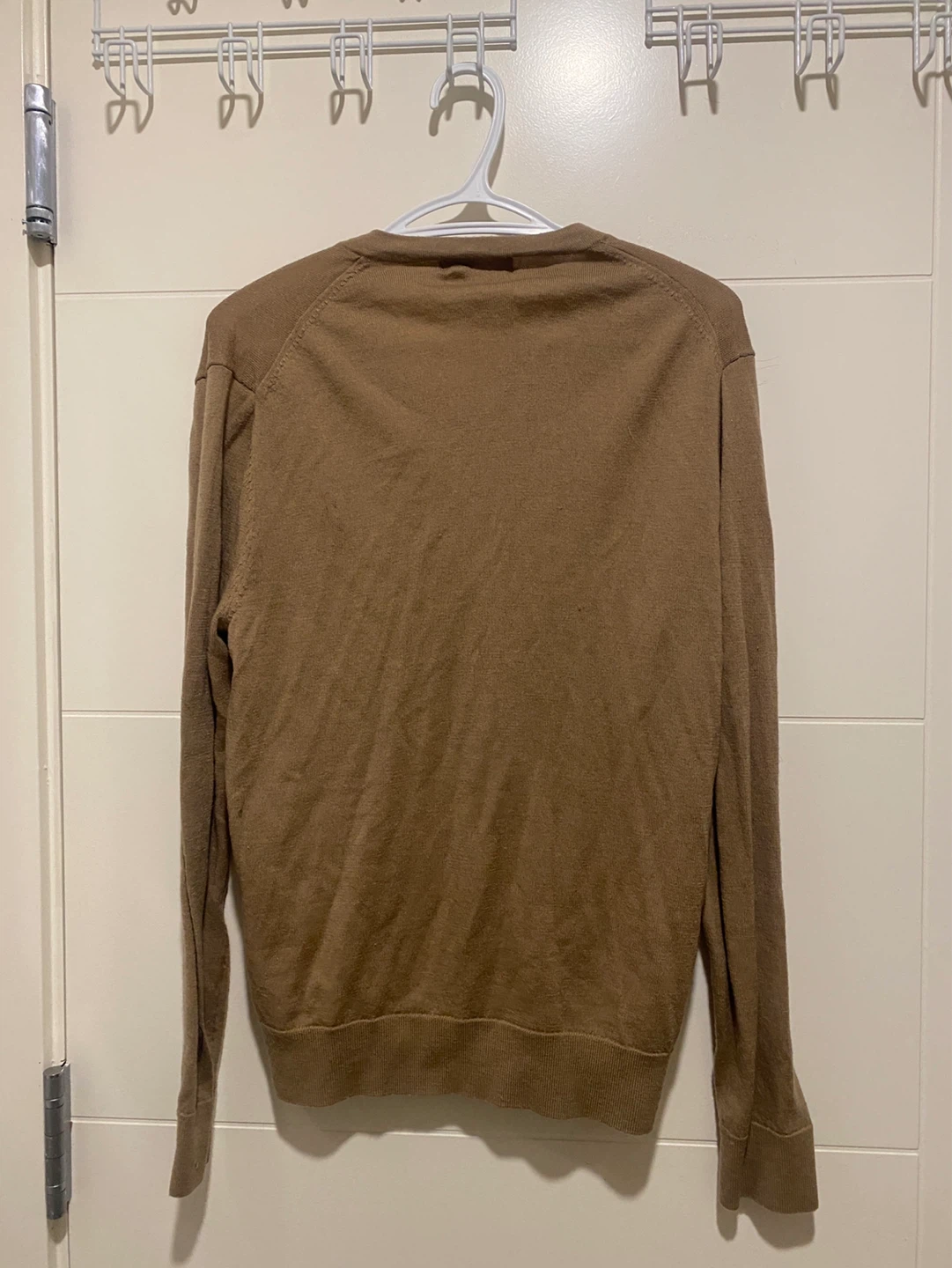 Banana Republic Merino Wool V-Neck Sweater - Brown, Size M - photo 4