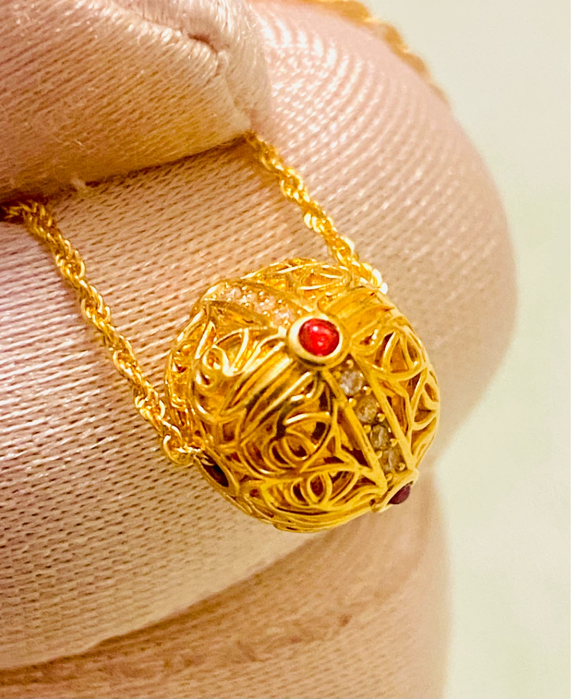 18 K Gold Chain Necklace Pendant - photo 3