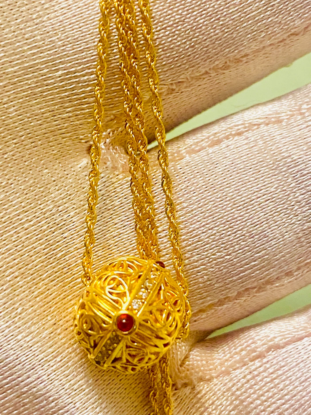 18 K Gold Chain Necklace Pendant - photo 4