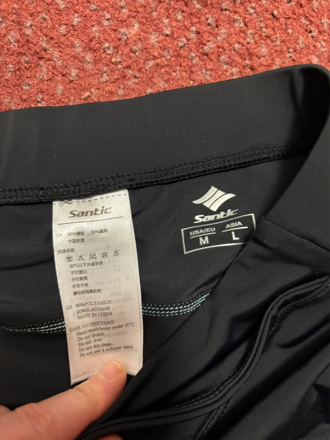 Santic Cycling Shorts - Black/Light Blue - Size M - photo 2