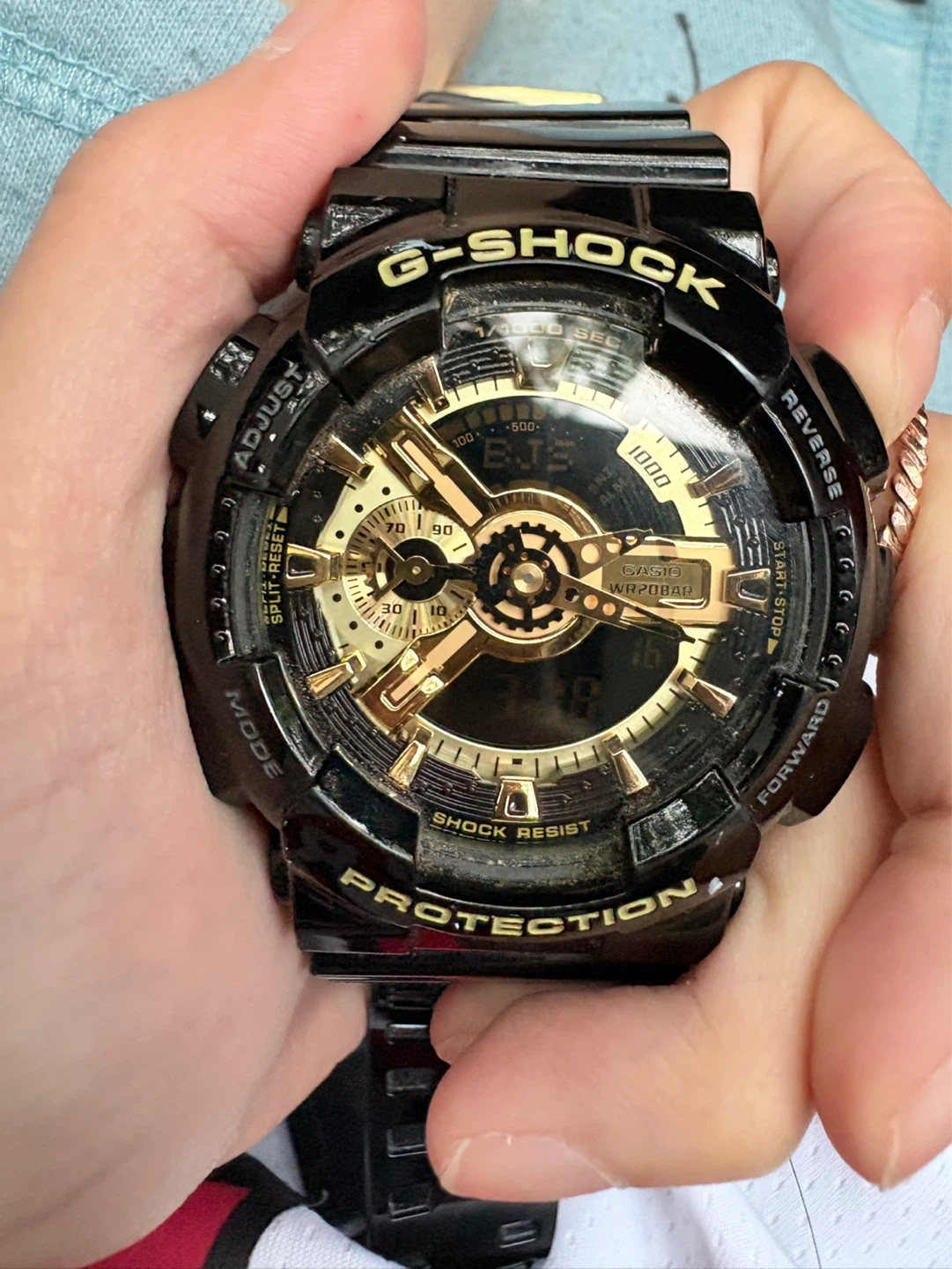 G shock Black and Gold Unisex