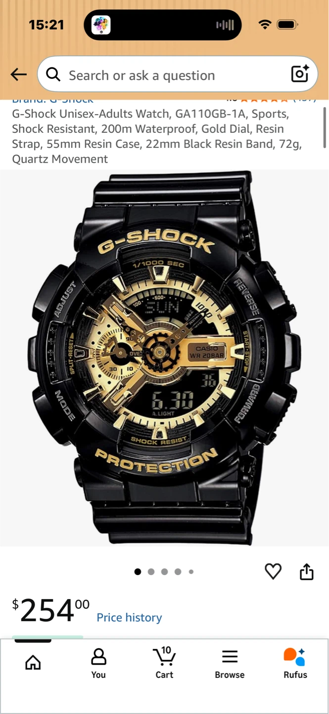 G shock Black and Gold Unisex - photo 3