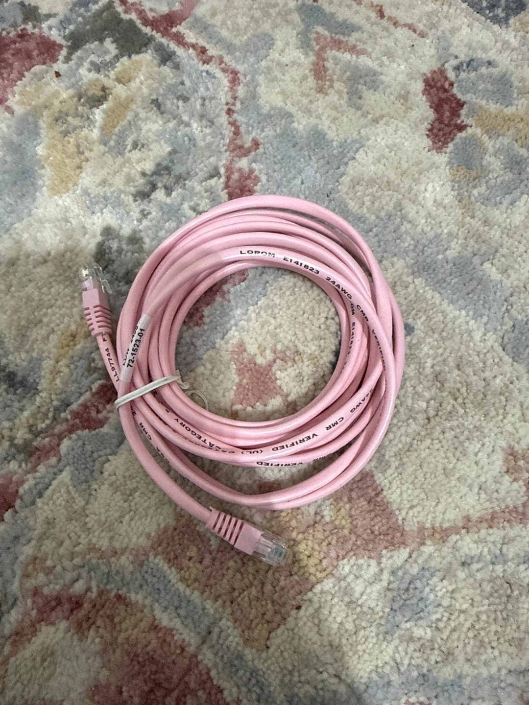 Pink Lopom Cat 6 Ethernet Cable