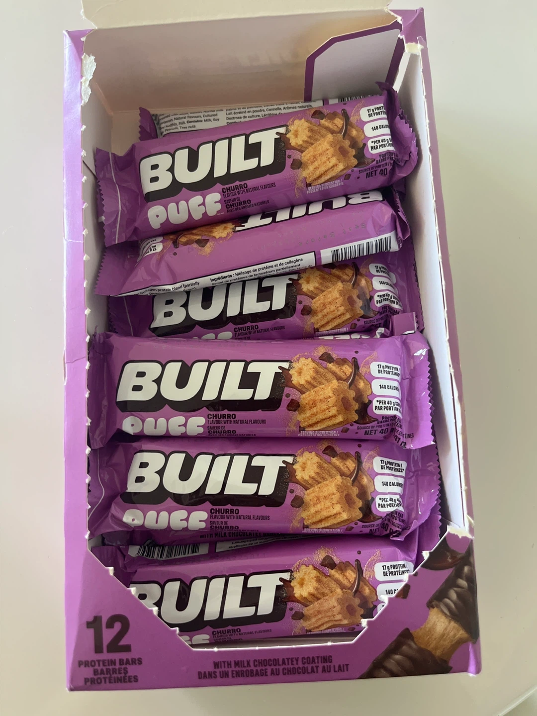 10 built protein puff bars