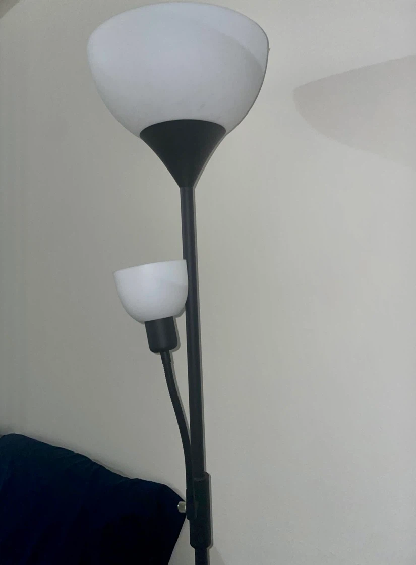 Black Floor Lamp with Adjustable Reading Light - photo 5