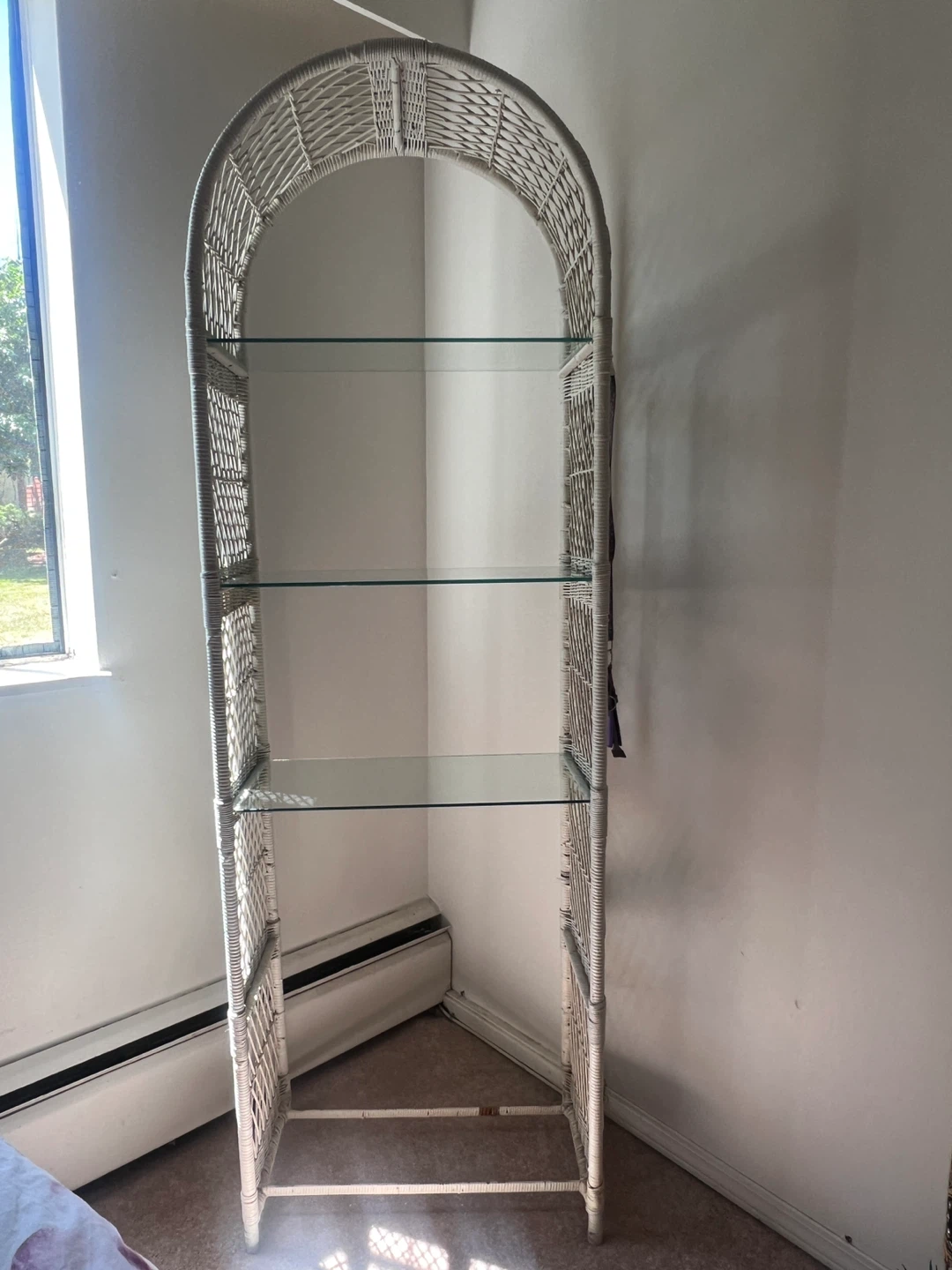Vintage Wicker Display Shelving