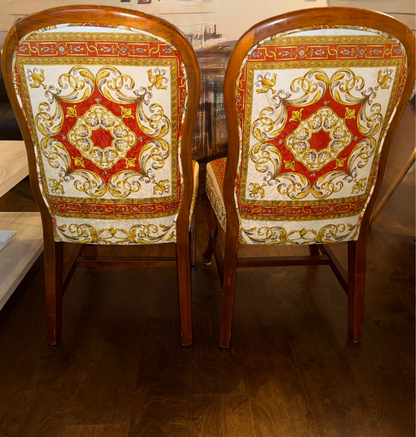 Two piece vintage, solid wood chairs - photo 2