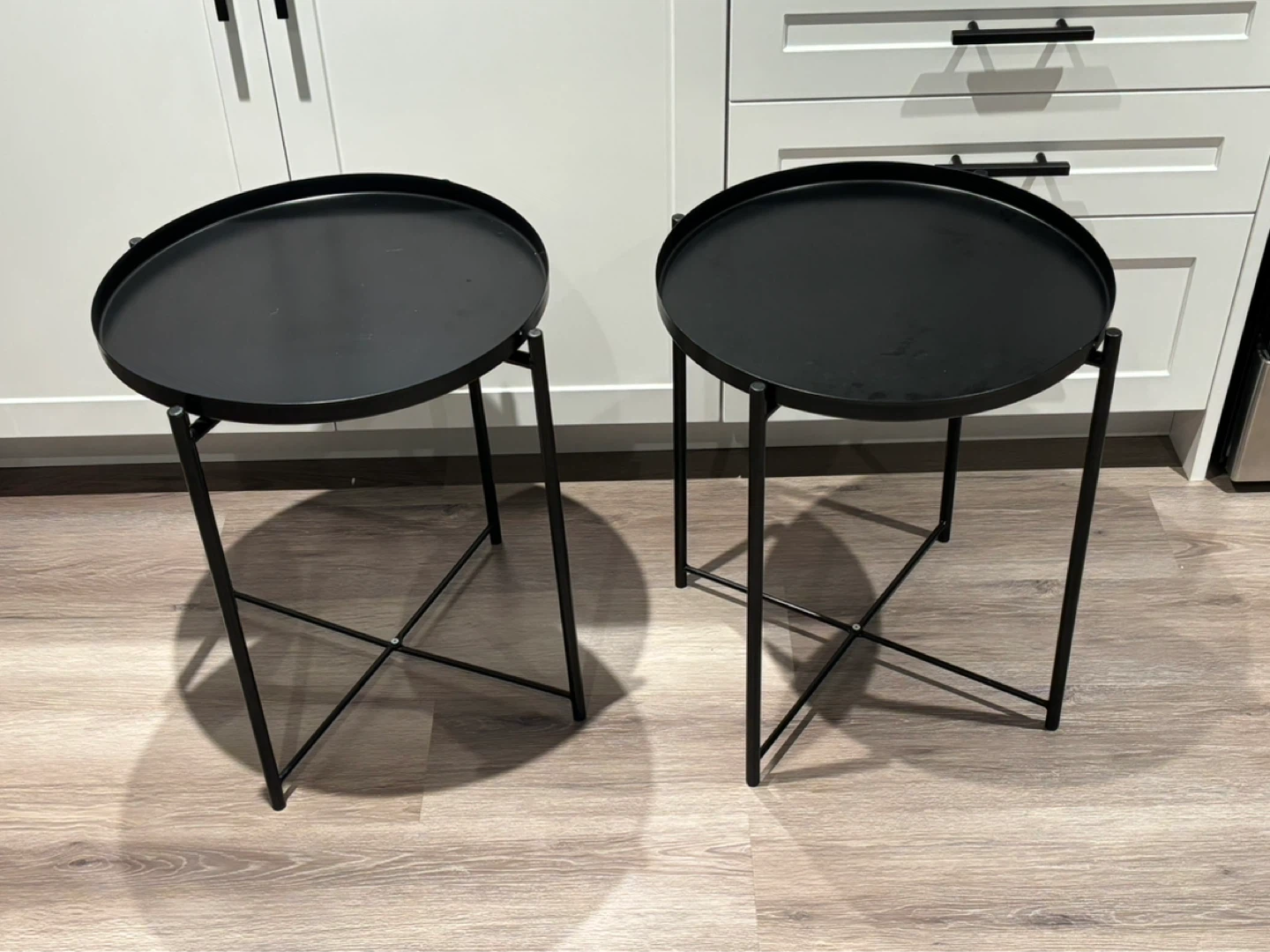 IKEA GLADOM Black Side Table