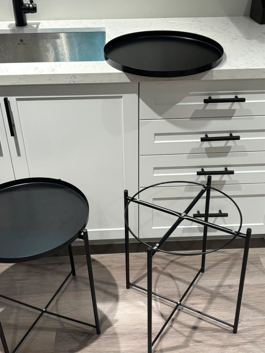 IKEA GLADOM Black Side Table - photo 2