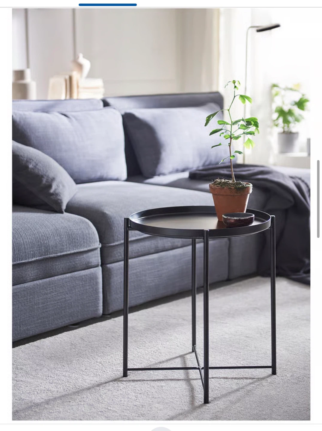 IKEA GLADOM Black Side Table - photo 5