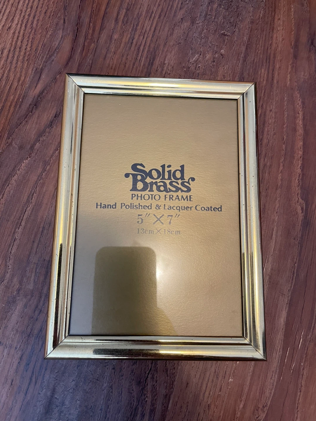 Solid brass picture frame