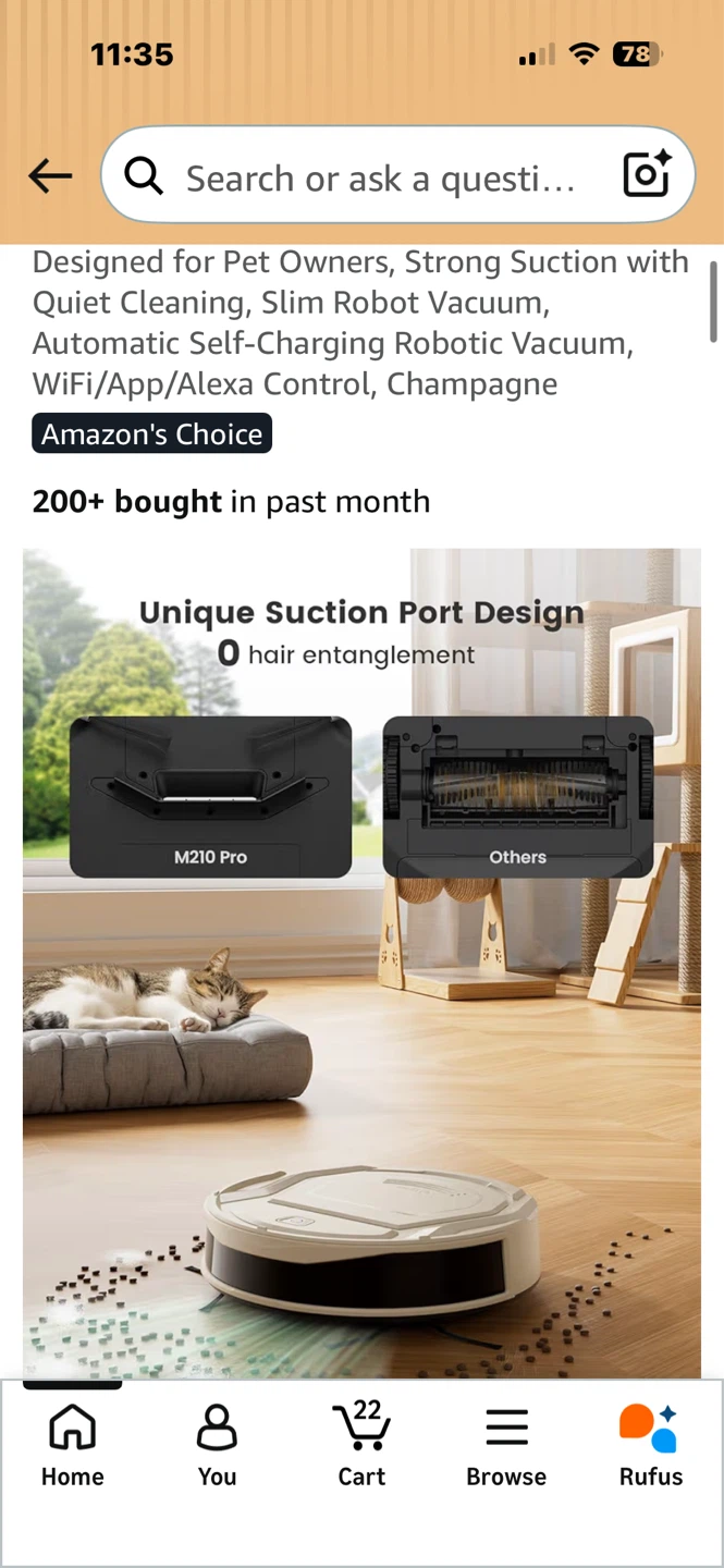 Lefant M210 Pro Robot Vacuum Cleaner - Champagne - photo 5