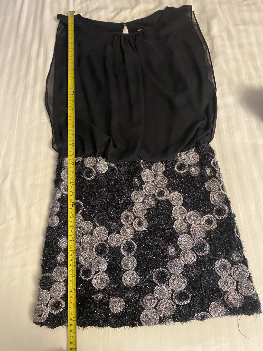 Rubber Duck Dress Black Silver Sequins Size S - photo 2