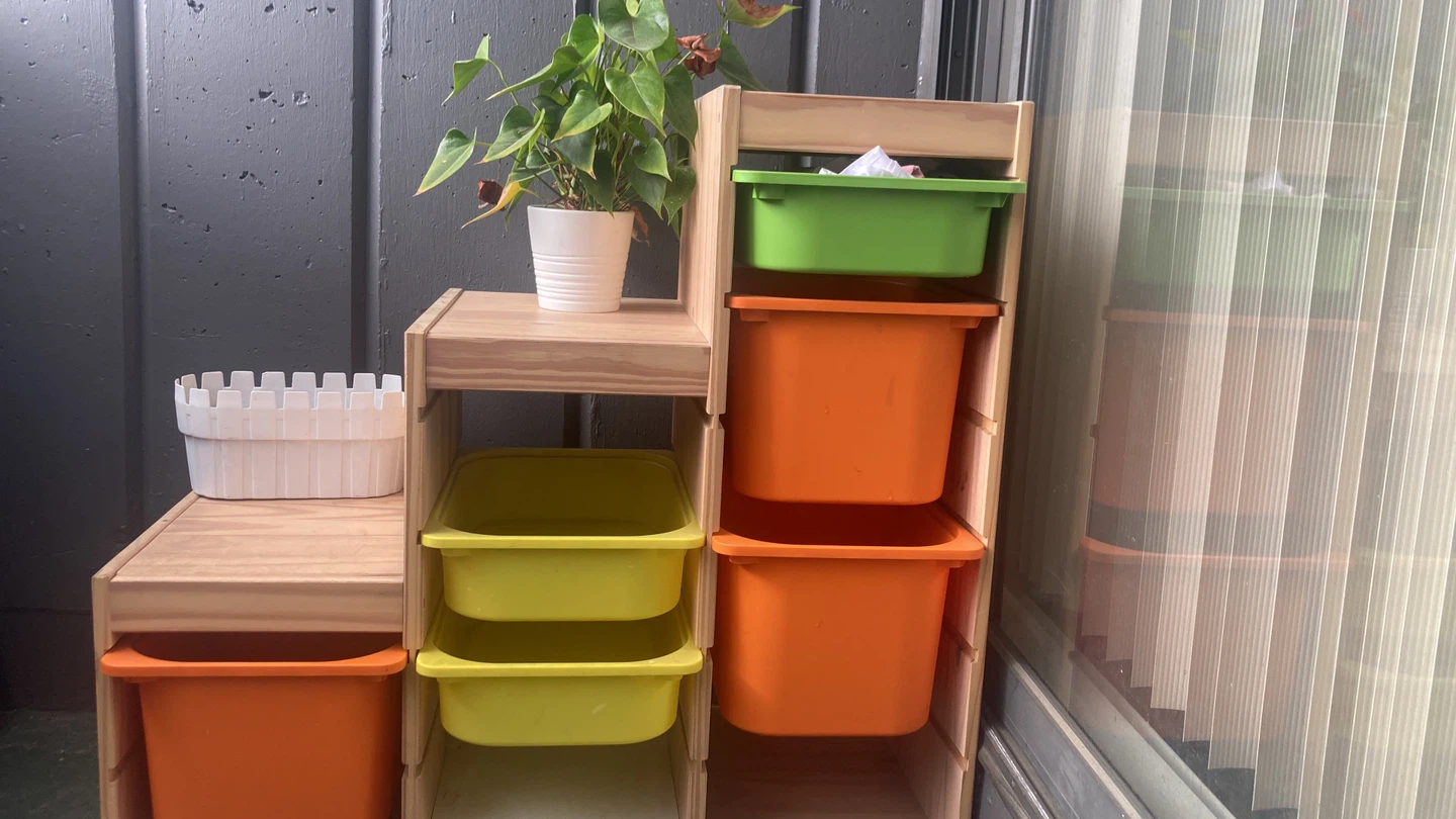 Wooden Storage Unit with Bins/ Toy Organizer/ Toy Storage (ikea) - photo 2