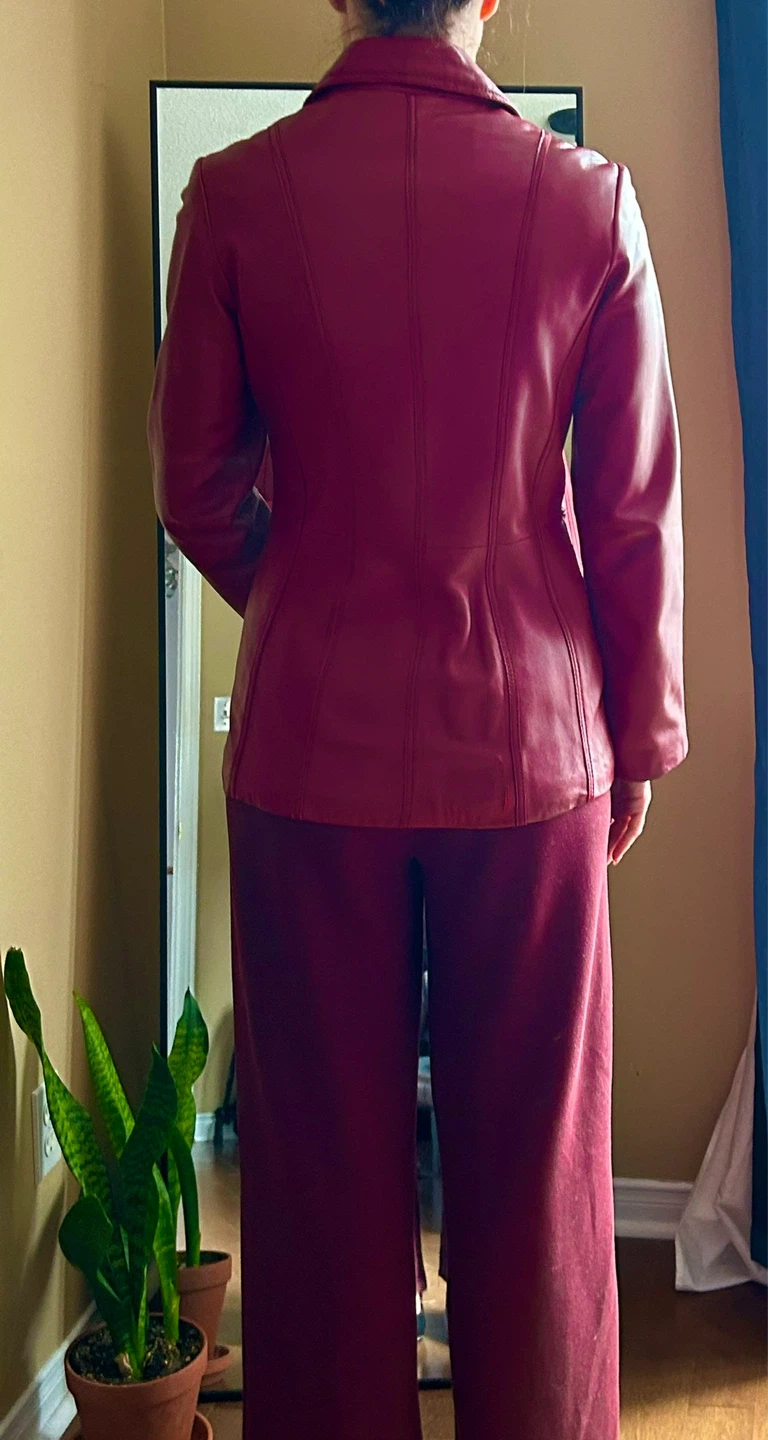 Danier Red Leather Jscket - photo 5