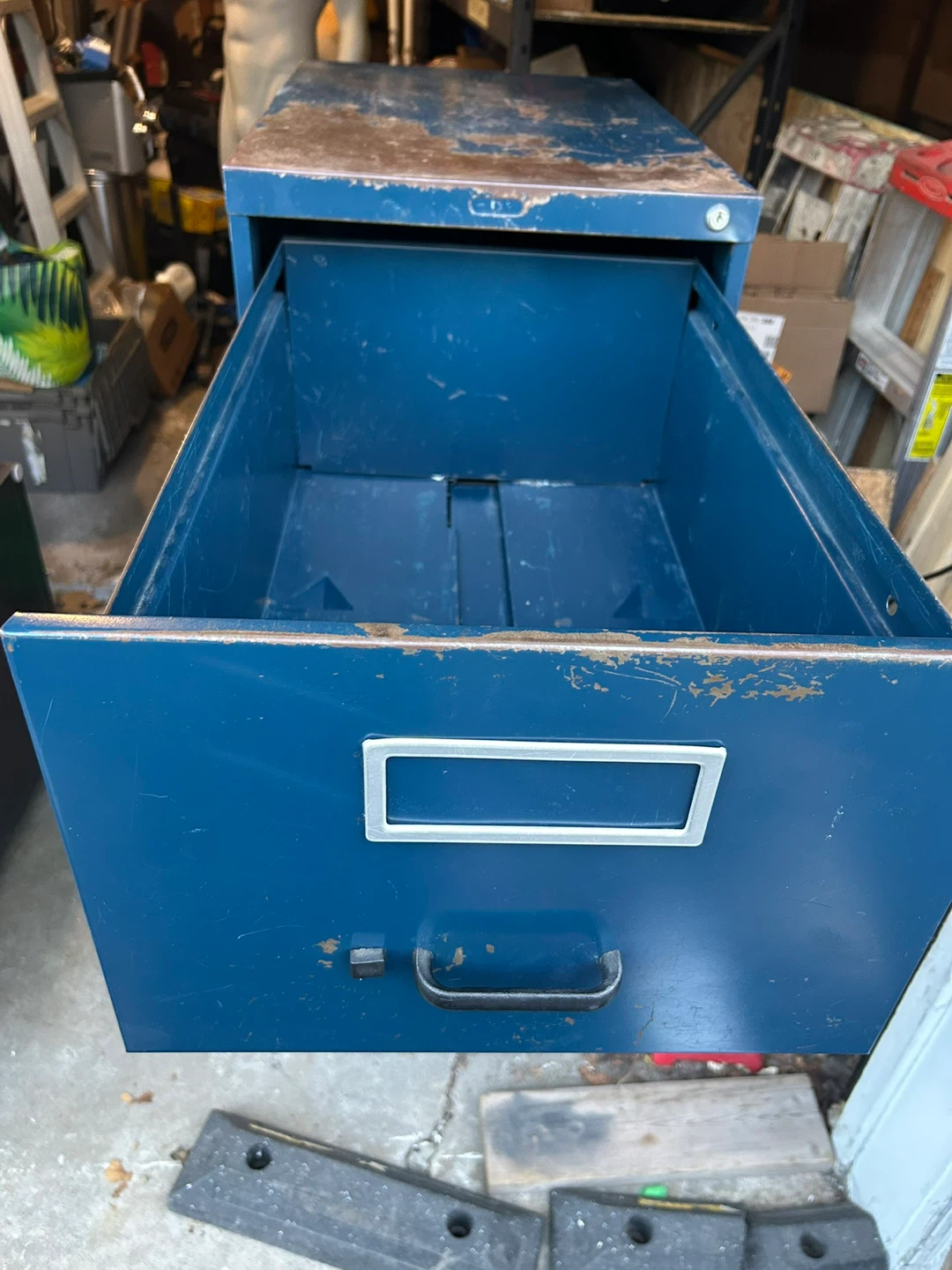 Blue 4-Drawer Metal Filing Cabinet - photo 4