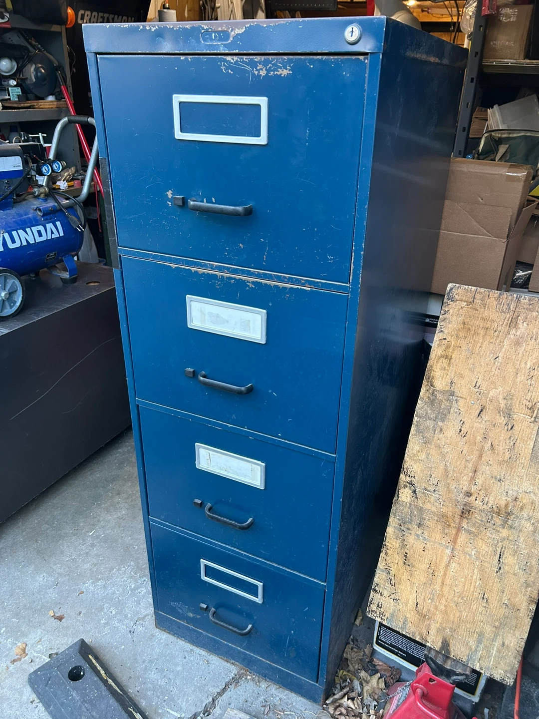 Blue 4-Drawer Metal Filing Cabinet - photo 3