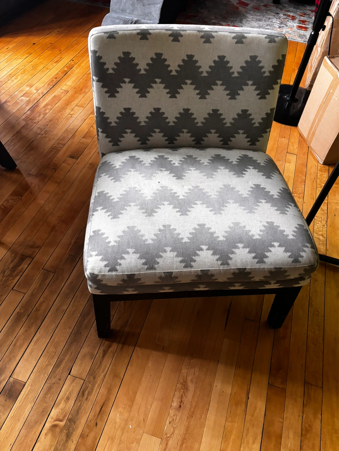 Black Desk with Fabric Magazine Holder & upholstered chair - photo 5