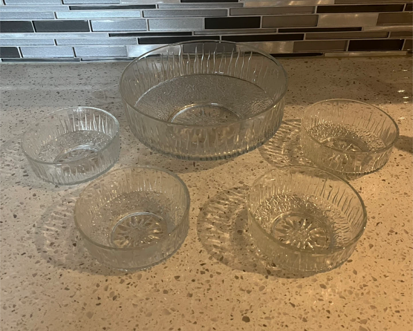 Glass Bowl Set of 5