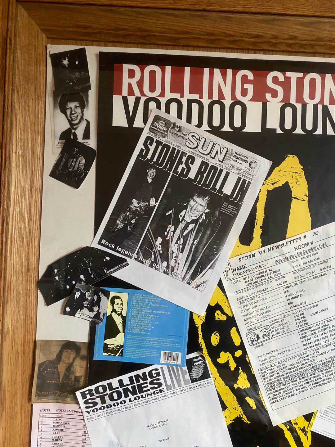 HUGE 5.5 ft Vintage Rolling Stones 1994 Edm Concert Shadow Box - photo 2