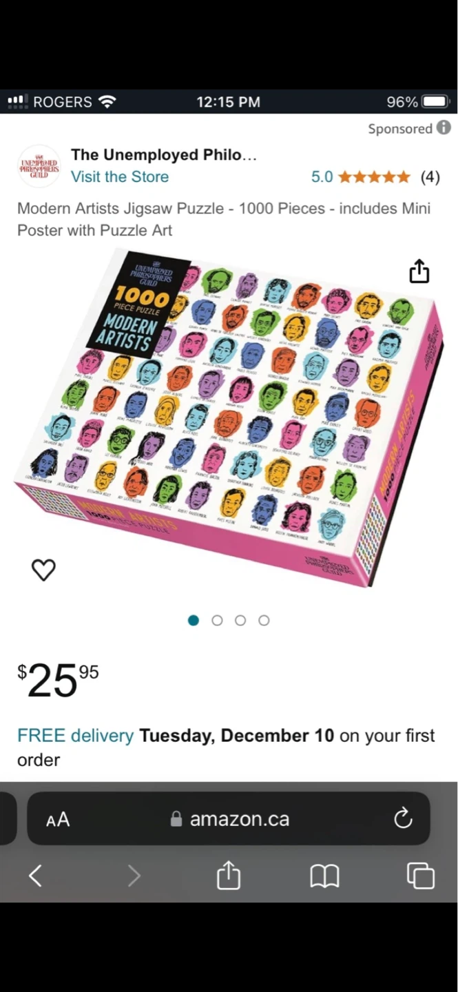 Modern Artists Jigsaw Puzzle - 1000 Pieces