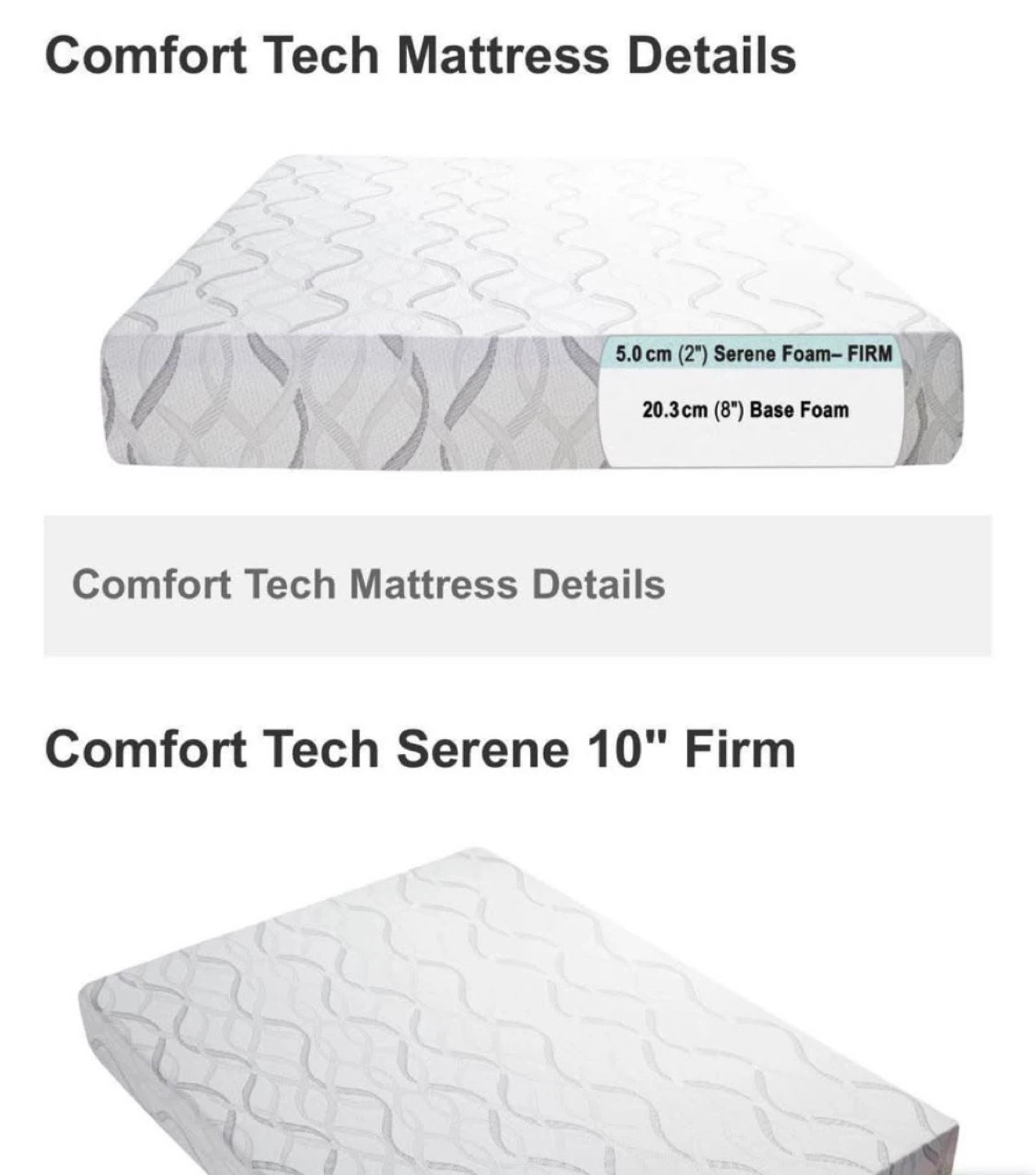 Queen Comfort Tech 10" Firm Mattress - photo 2