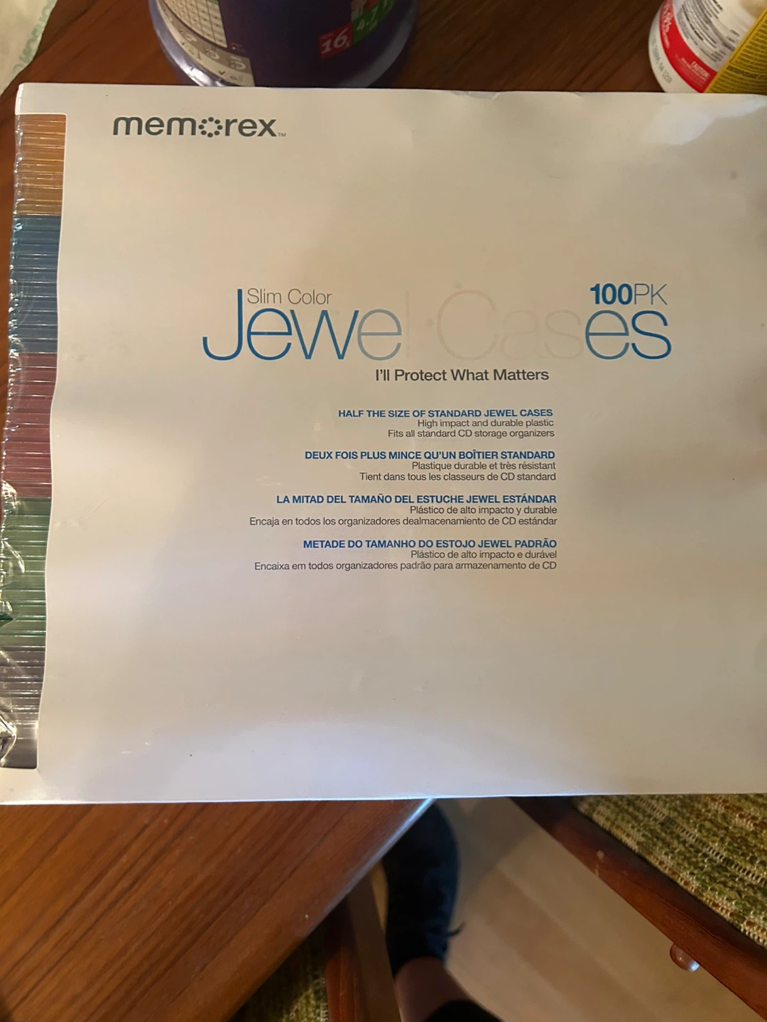 Memorex Slim Color Jewel Cases - 100 Pack