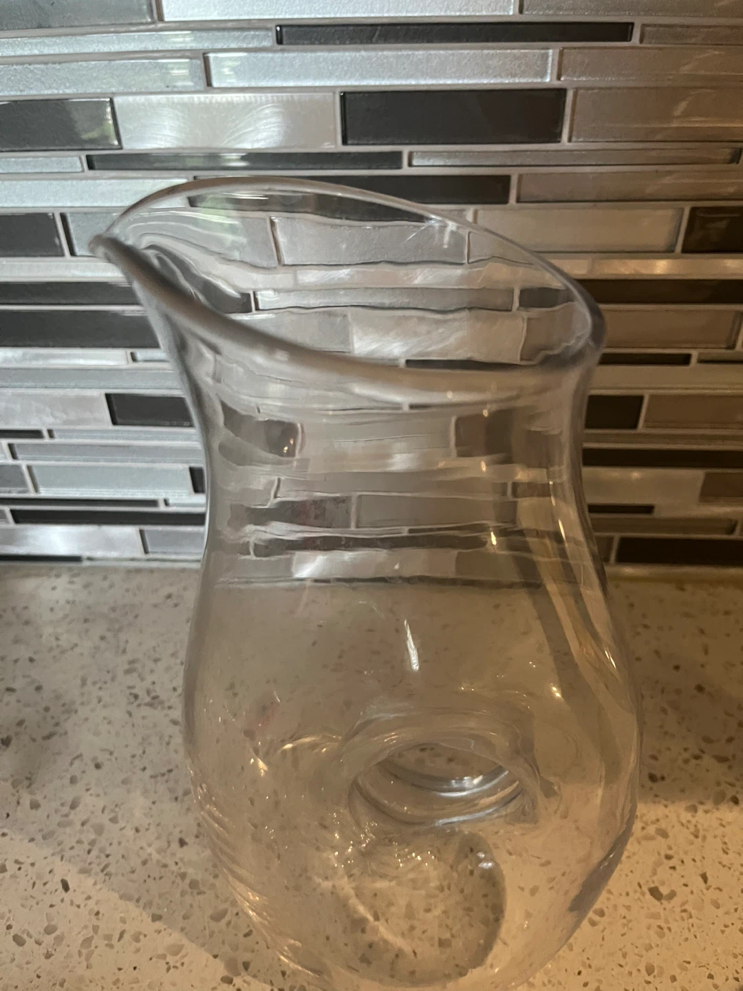 Clear Glass Pitcher with Unique Hole Design - photo 4