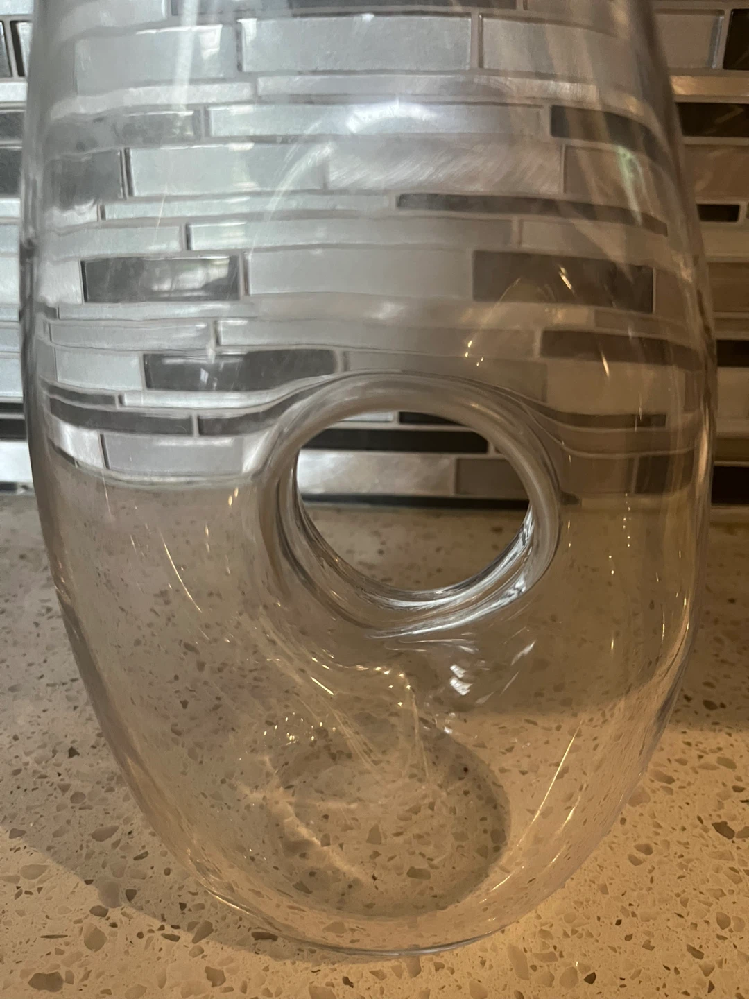 Clear Glass Pitcher with Unique Hole Design - photo 5