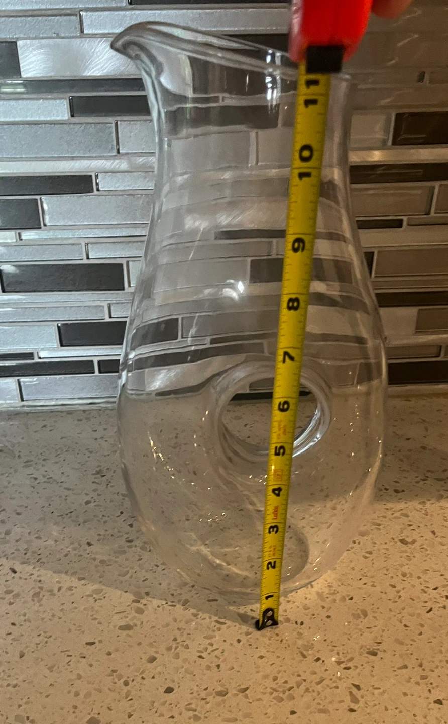 Clear Glass Pitcher with Unique Hole Design - photo 2
