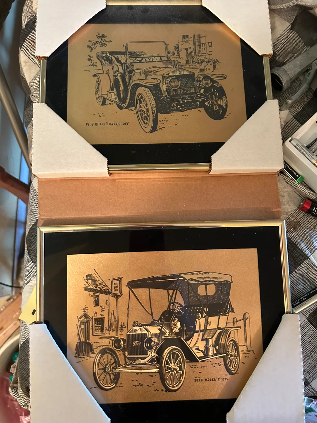 Set of 2 Vintage Car Art Prints