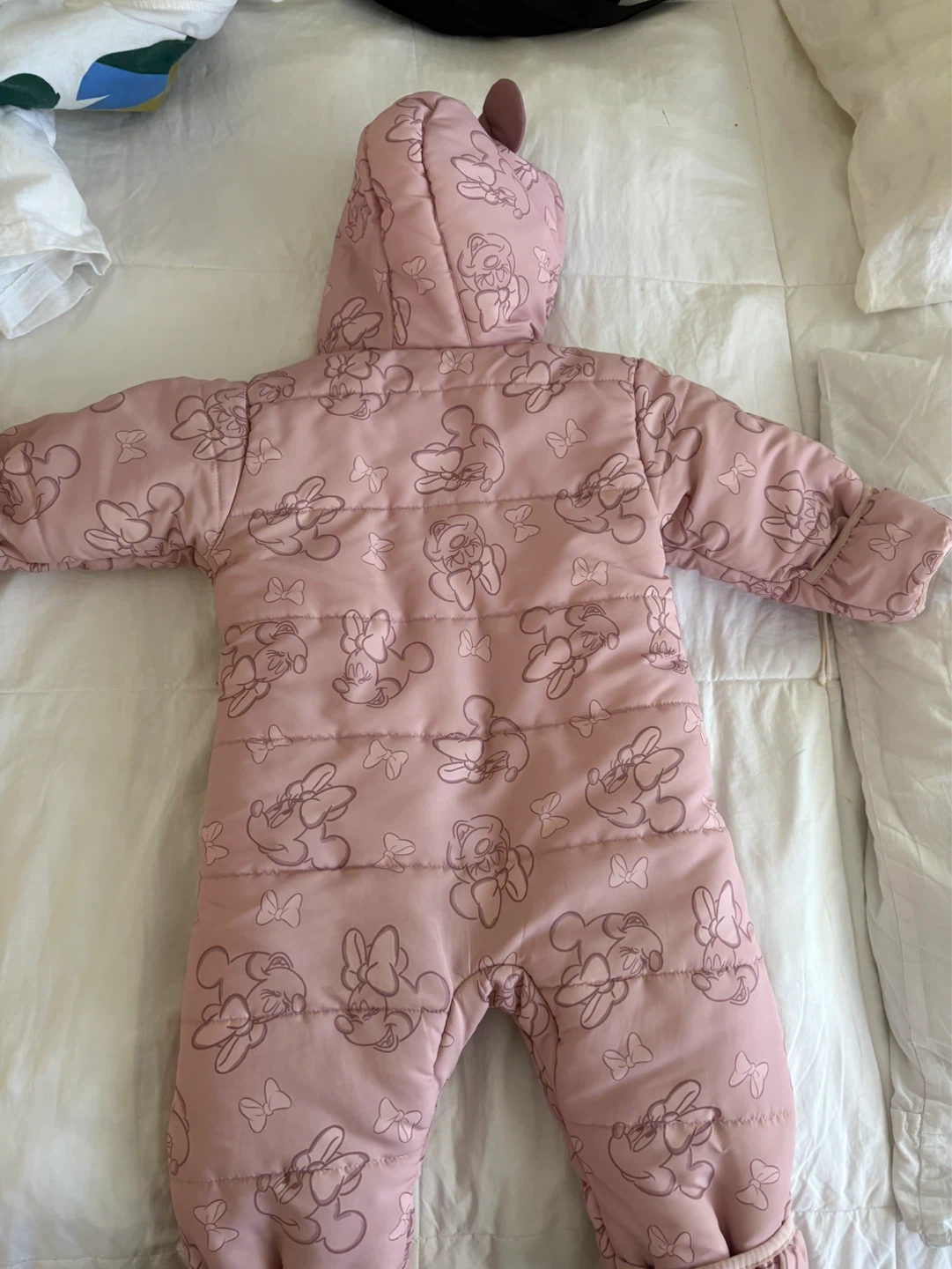 Pink Minnie Mouse Puffer Snowsuit - photo 2