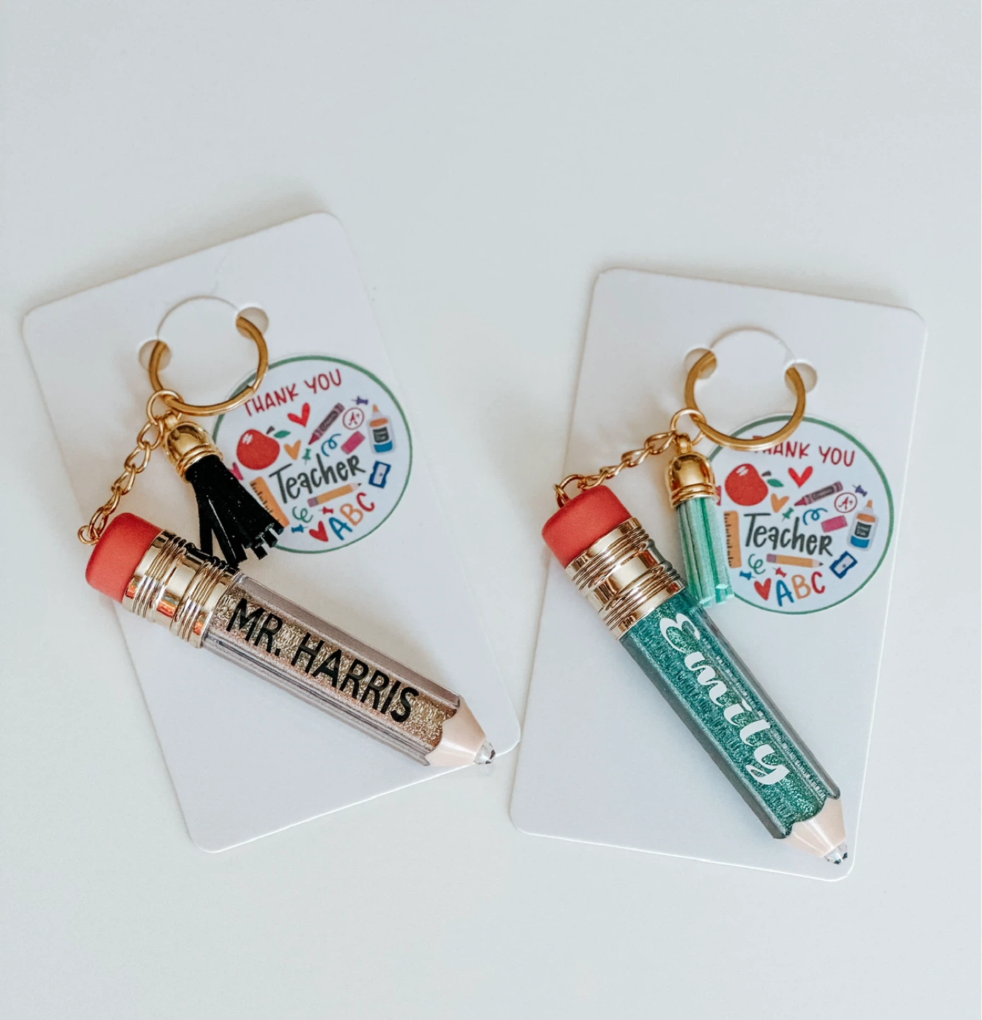 Personalized Pencil Keychain/ Teacher Appreciation Gift - photo 3