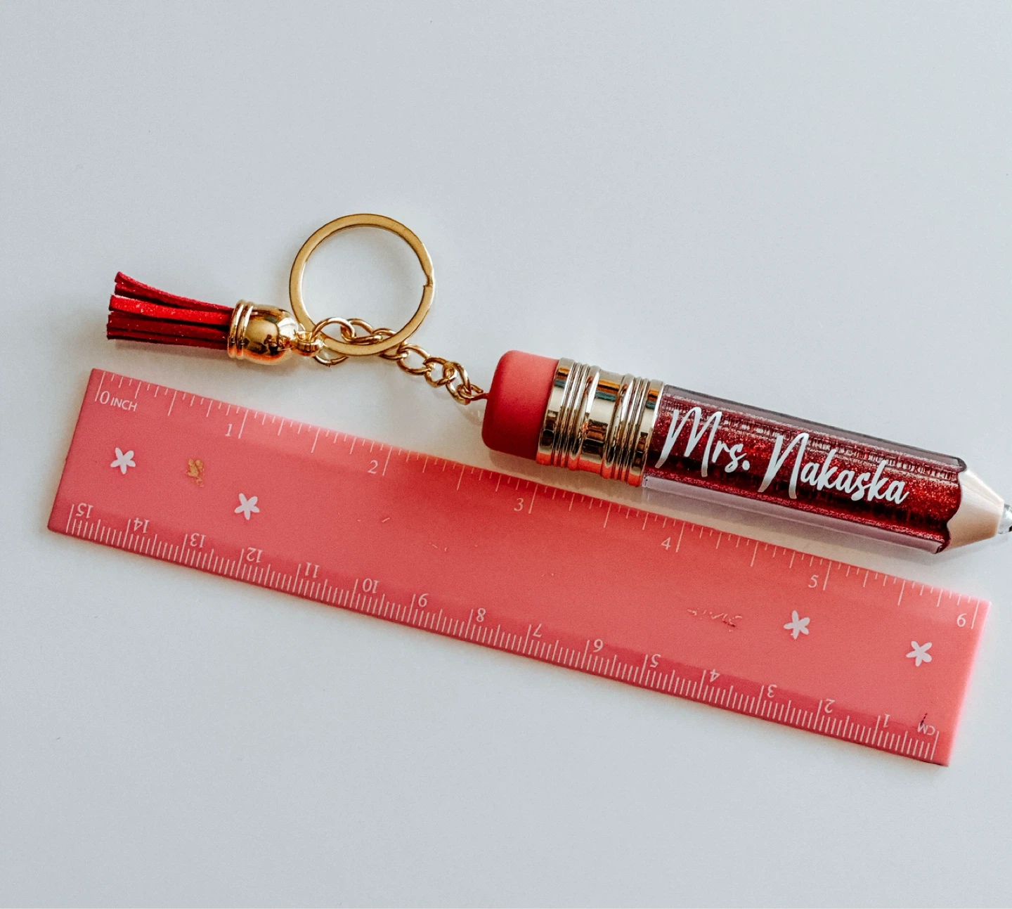 Personalized Pencil Keychain/ Teacher Appreciation Gift - photo 4