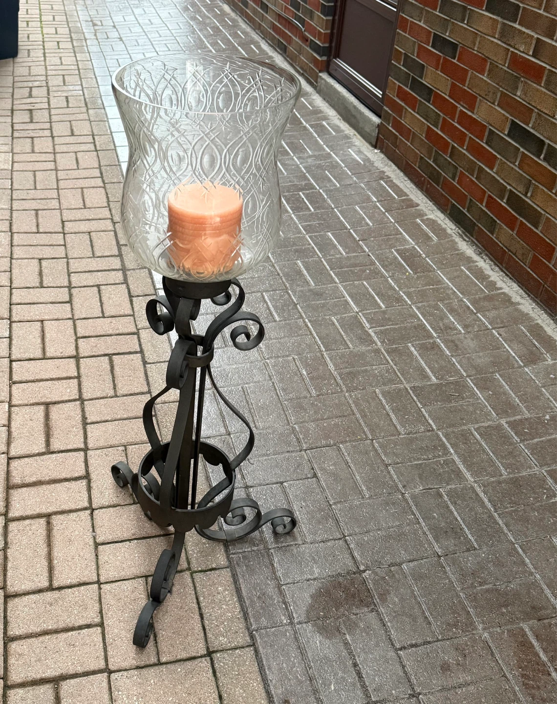 Decorative Candle Lantern with Pillar Candle
