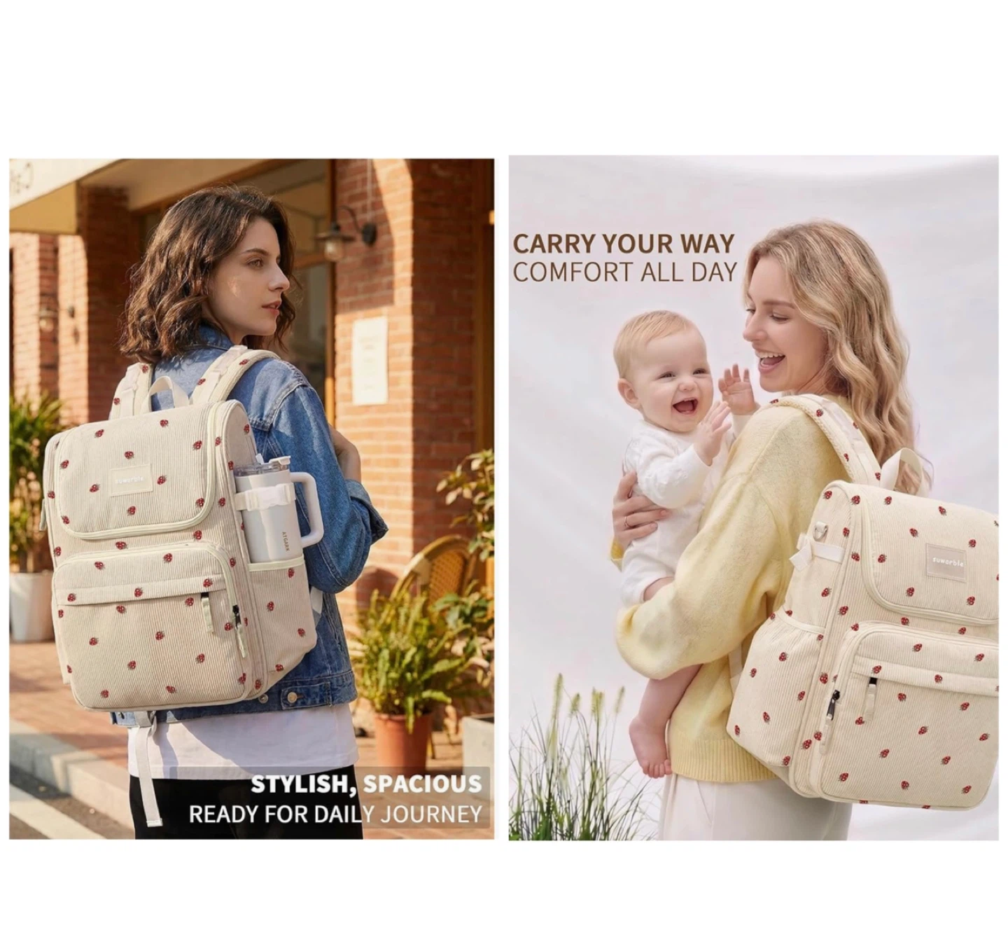 Brand new Large Corduroy Toddler Diaper Bag Backpack - photo 5