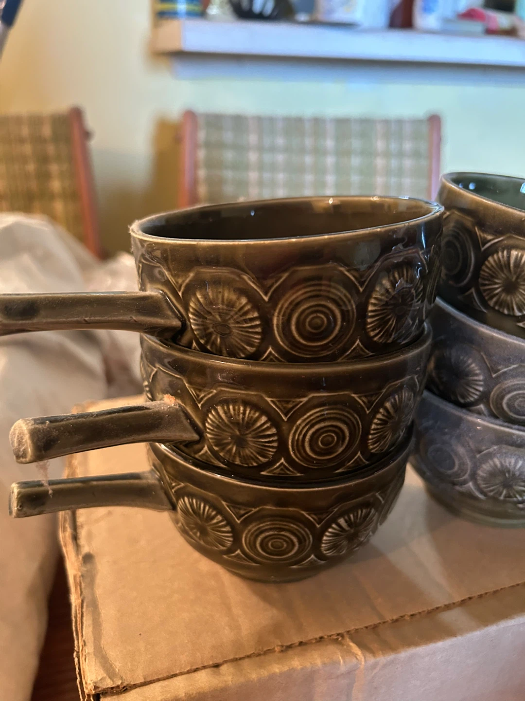 6 Tams England Soup Bowls with Handles Set of 4 - photo 3