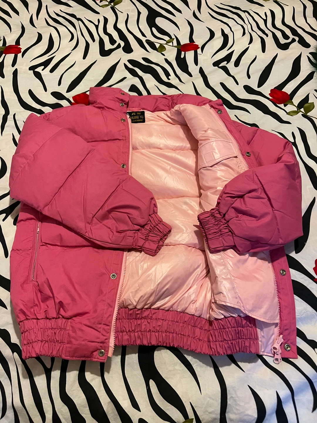 Pink  colour white goose down Jacket - photo 4