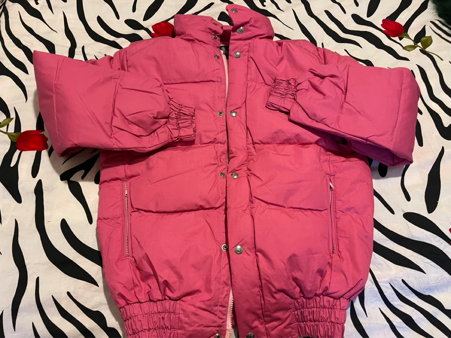 Pink  colour white goose down Jacket - photo 5