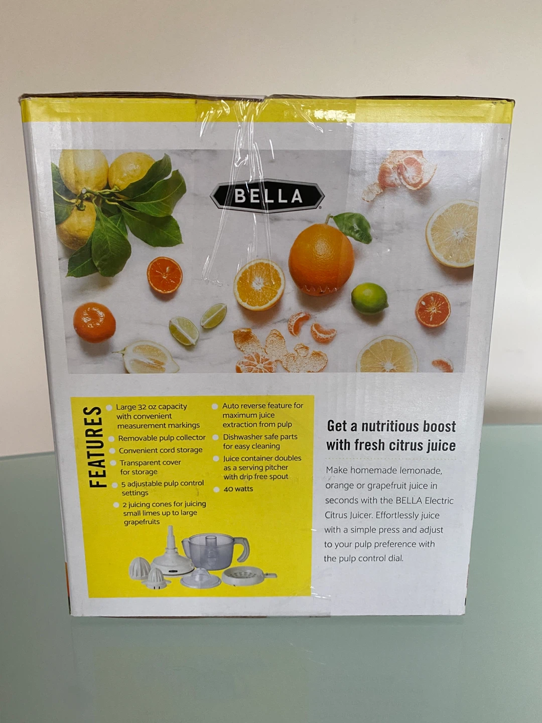 BELLA Electric Citrus Juicer - Large 32 oz Capacity - photo 3