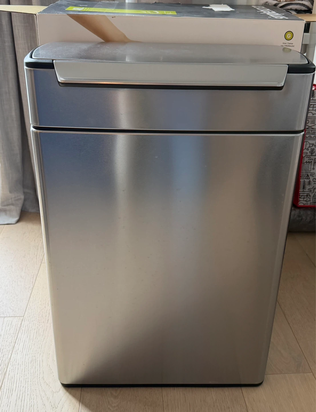 Simplehuman 48L Stainless Steel Dual Compartment Bin