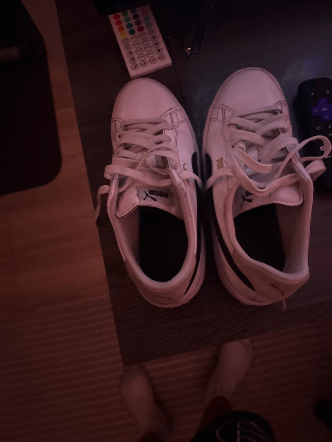Puma White & Black Sneakers
