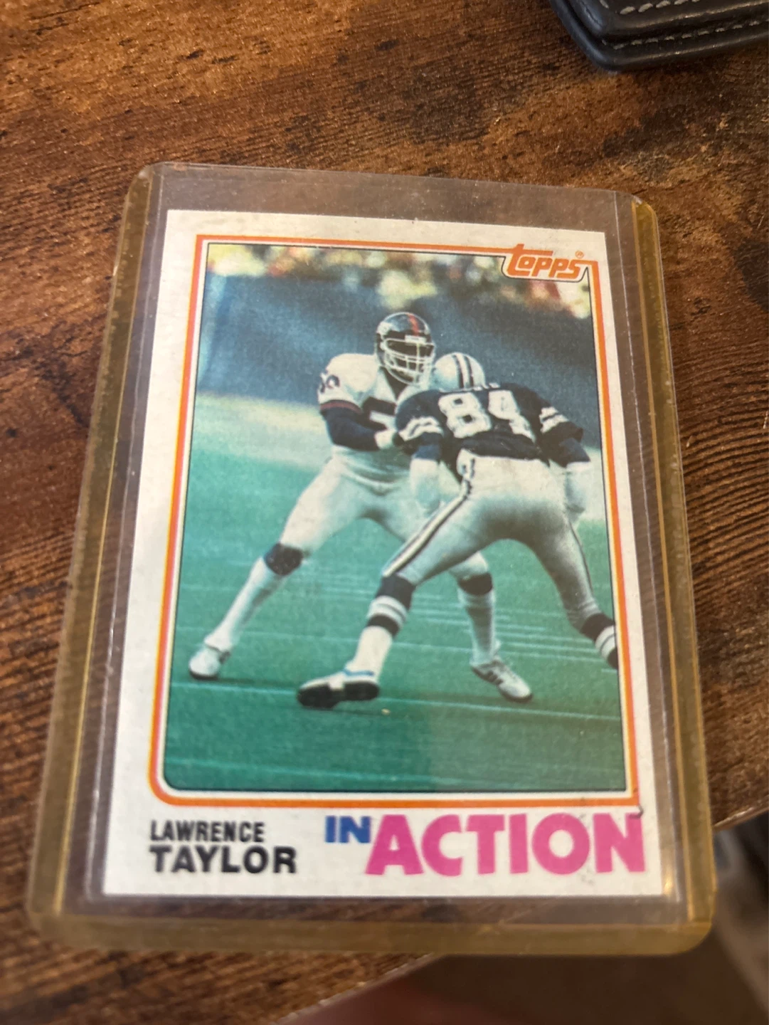 1985 Topps Lawrence Taylor "In Action" Football Card