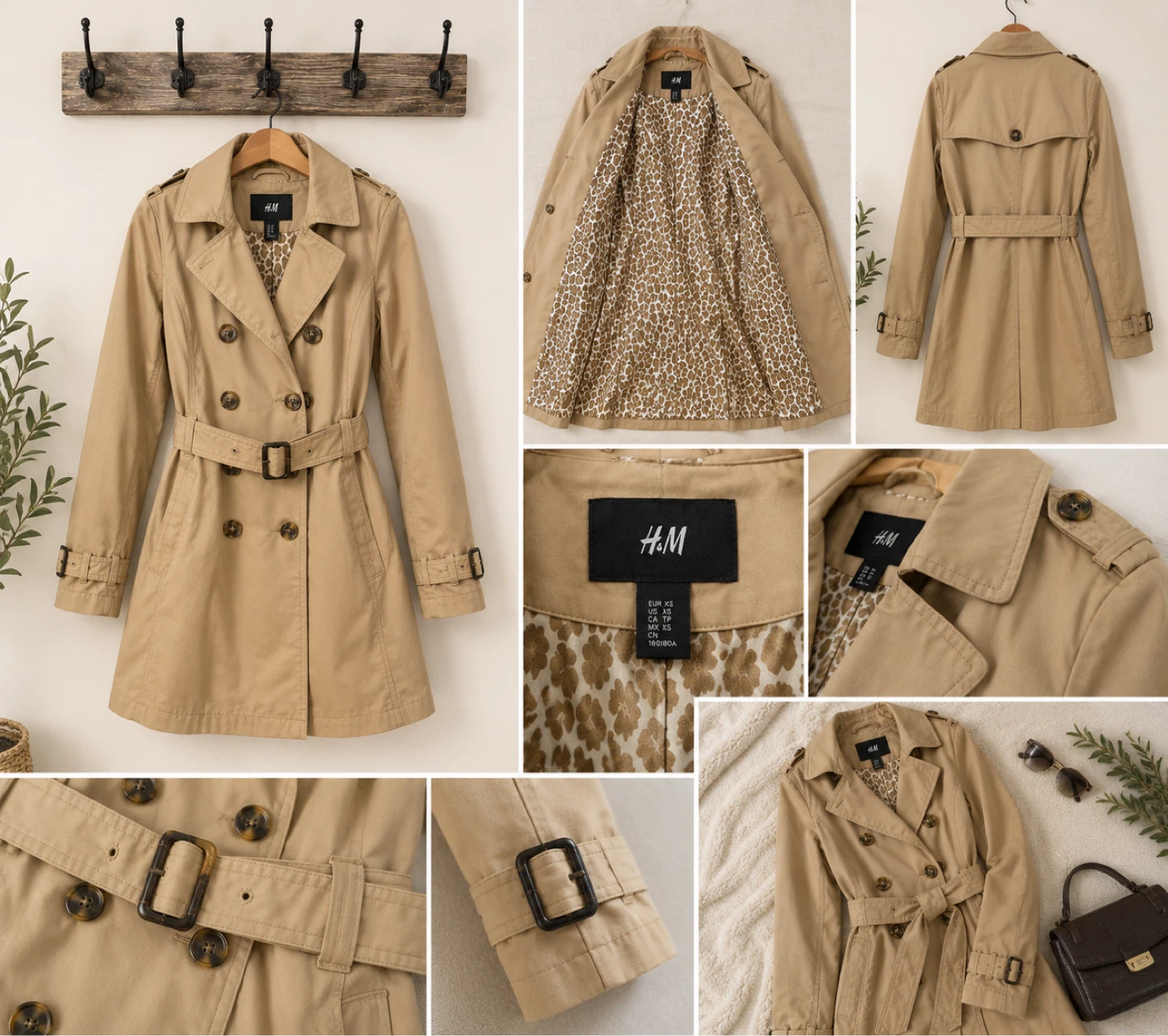 Divided by H&M Beige Trench Coat