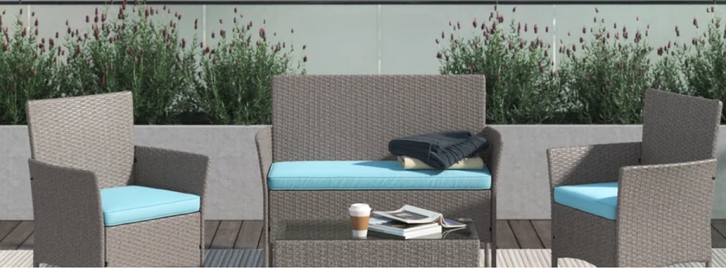 Alyonna Gardens 4 Piece Wicker Patio Set - photo 2